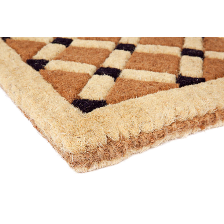Mahi Diamond Geometrical Two Toned Thick Long Doormat - Fab Habitat , Doormats, [product_size],
