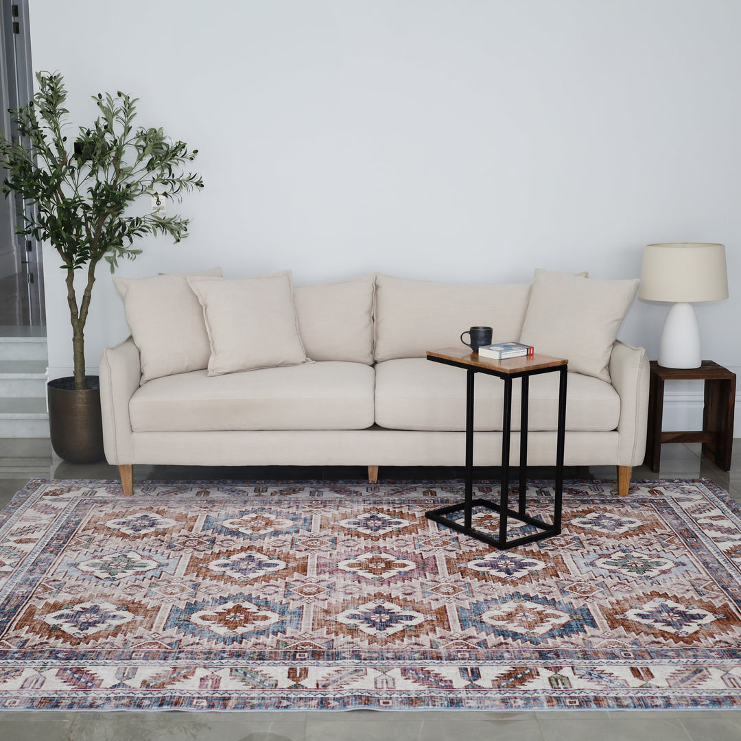 Maisha 150x210cm washable rug in modern living room - shop rugs online Australia