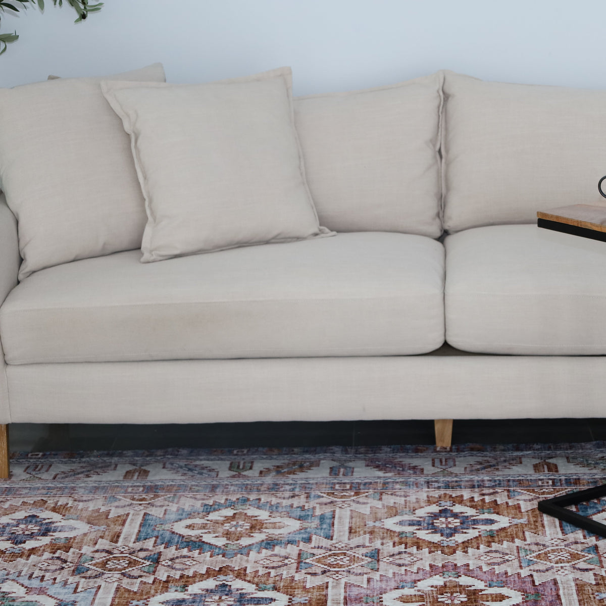 Maisha soft washable rug close-up corner detail - 150x210cm buy in Australia