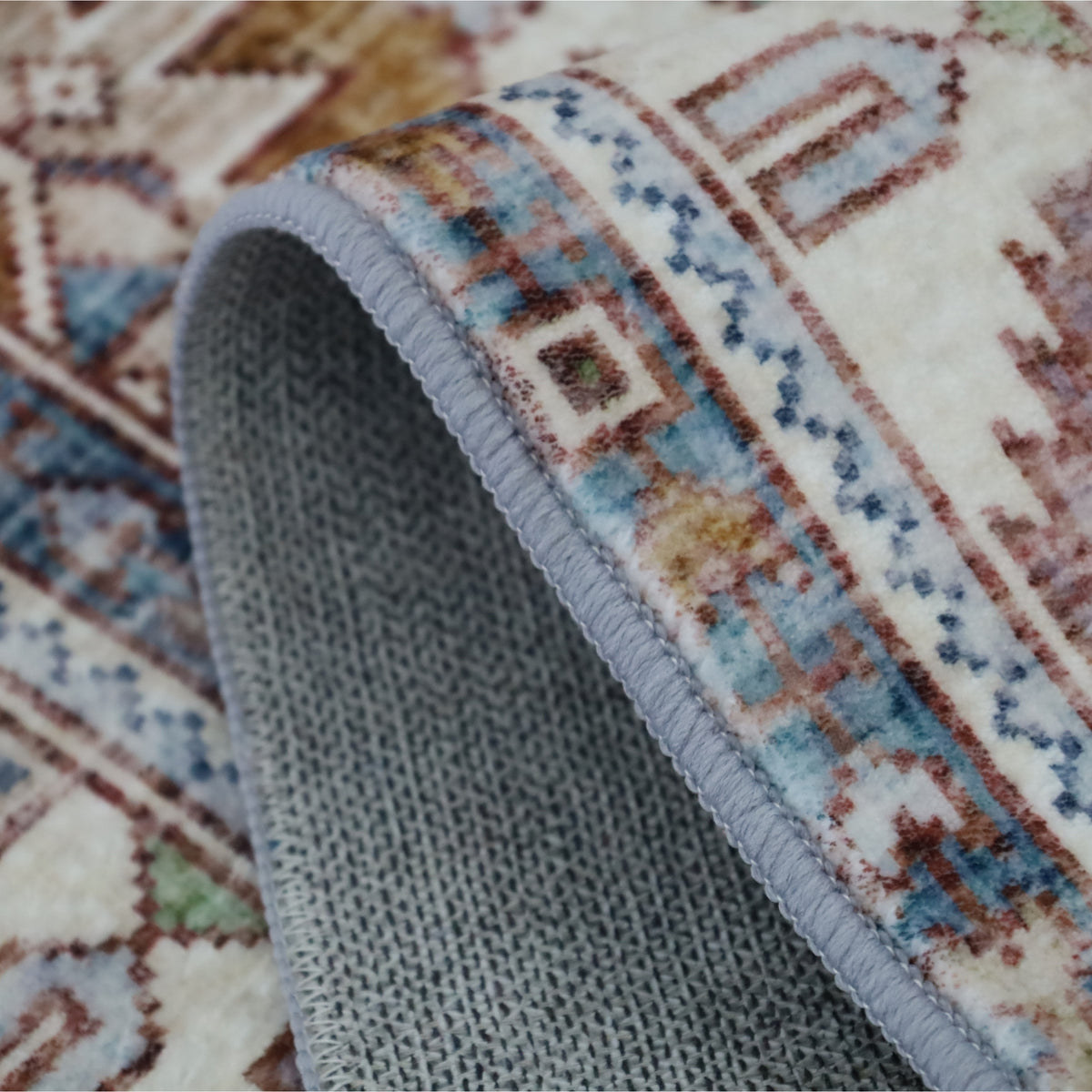 Maisha eco-friendly outdoor rug styled on timber deck – 180x270cm, buy online in Australia