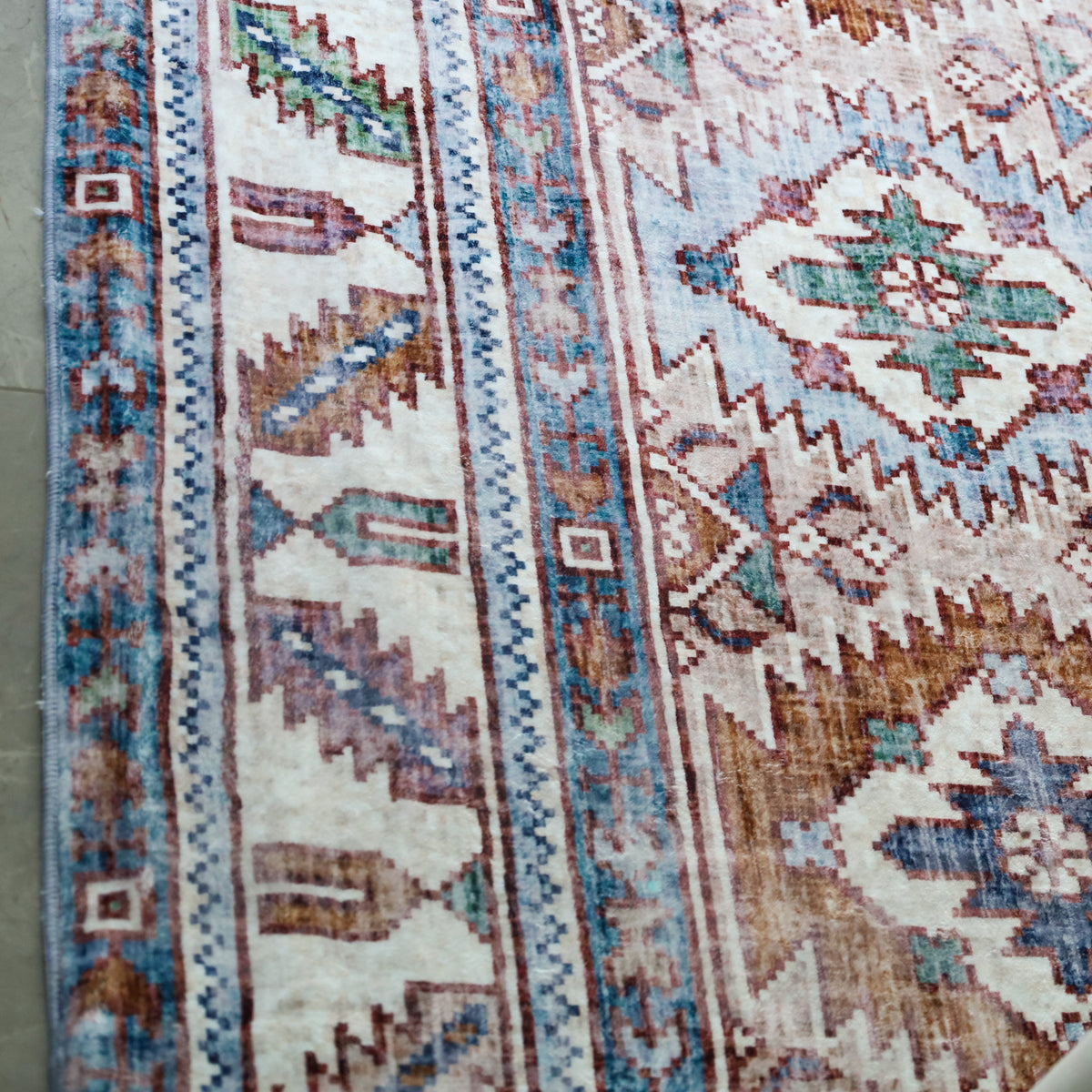 Maisha rug 150x210cm soft fabric detail - washable rug in Australia