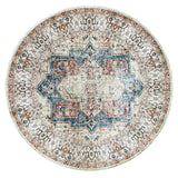 Maja Multicoloured Distressed Non-Slip Large Round Rug - Fab Habitat , Non Slip Rugs,