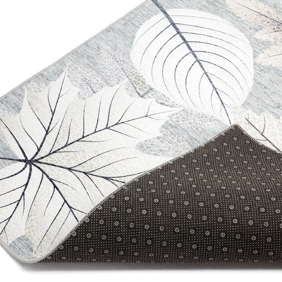 Buy Maples grey floral non slip area rug online Australia - Fab Habitat