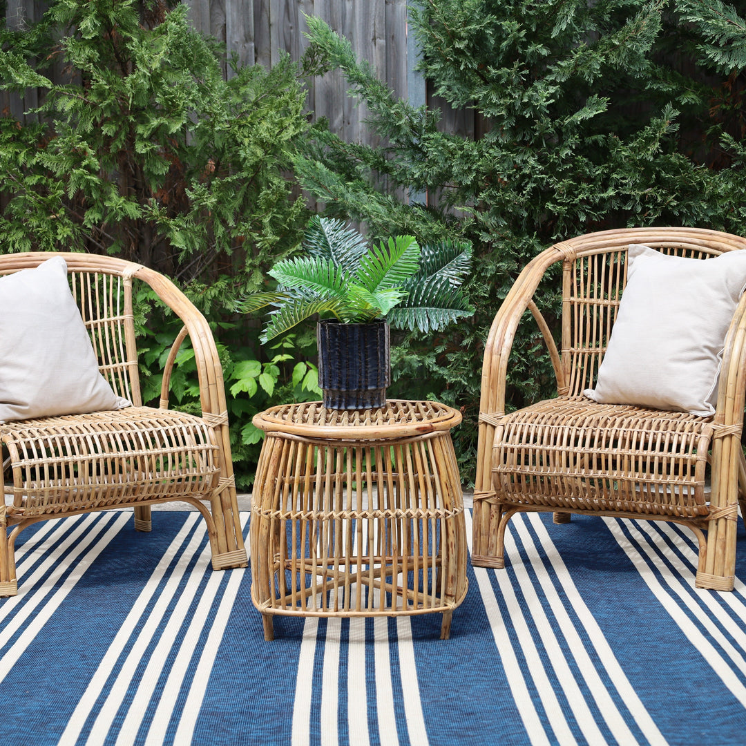 Mariona blue woven rug – handloom modern rug buy in Australia