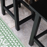 Maya stool black finish top detail – minimal solid wood, buy online in Australia
