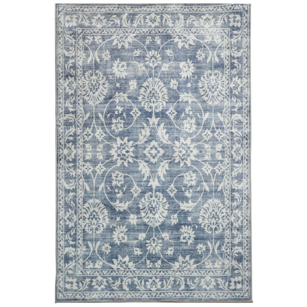 Megan Blue Machine Washable Large Carpet Rug - Fab Habitat , Rugs, 