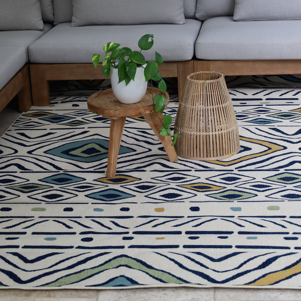 Mendoza Tribal Multicoloured Large Rug - Fab Habitat , Outdoor Rugs, 