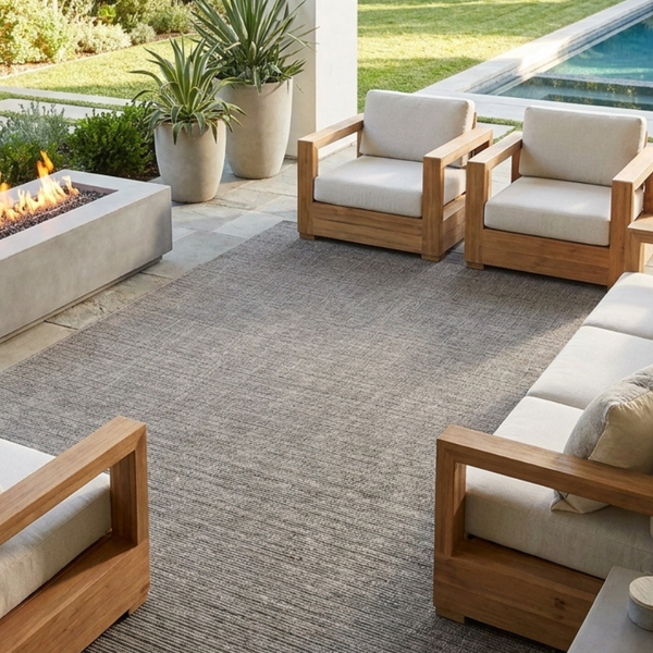 Meru Dark Indoor Outdoor Rug