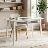 Minaxi White Modern Study Desk or Office Desk