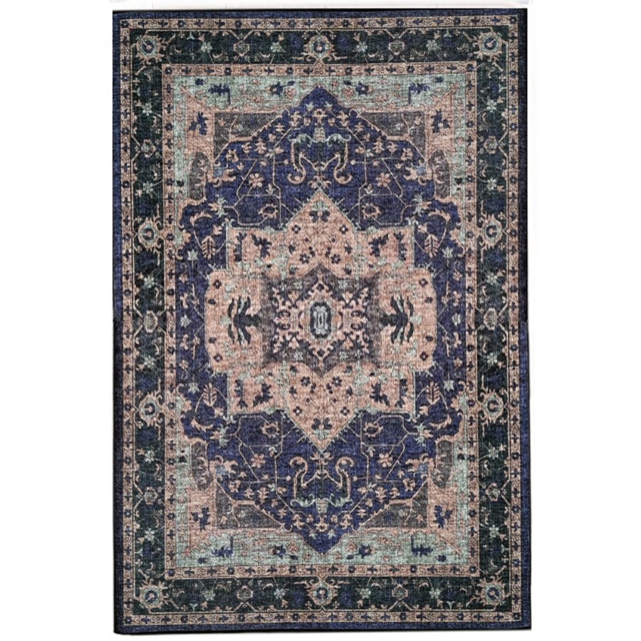 Moirang Multicolour Traditional Nonslip Rug - Fab Habitat , Non Slip Rugs, [product_size],