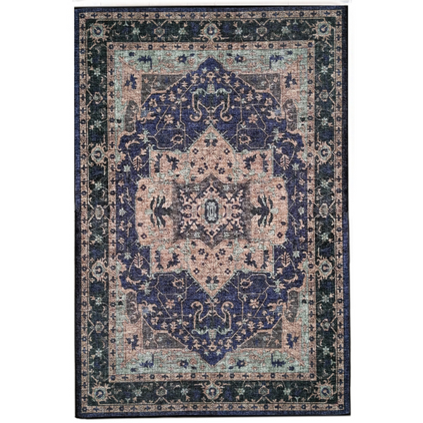 Moirang Multicolour Traditional Nonslip Rug - Fab Habitat , Non Slip Rugs, 