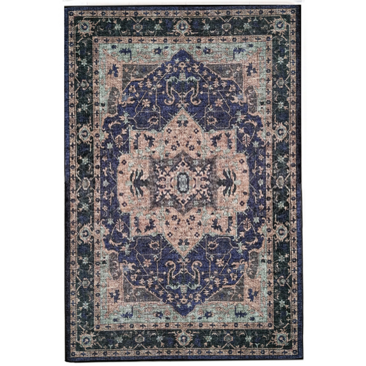Moirang Multicolour Traditional Nonslip Rug - Fab Habitat , Non Slip Rugs, [product_size],