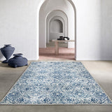 Mozaic Tiles Bohemian Blue Designer Non-Slip Large Rug - Fab Habitat , Non Slip Rugs, 