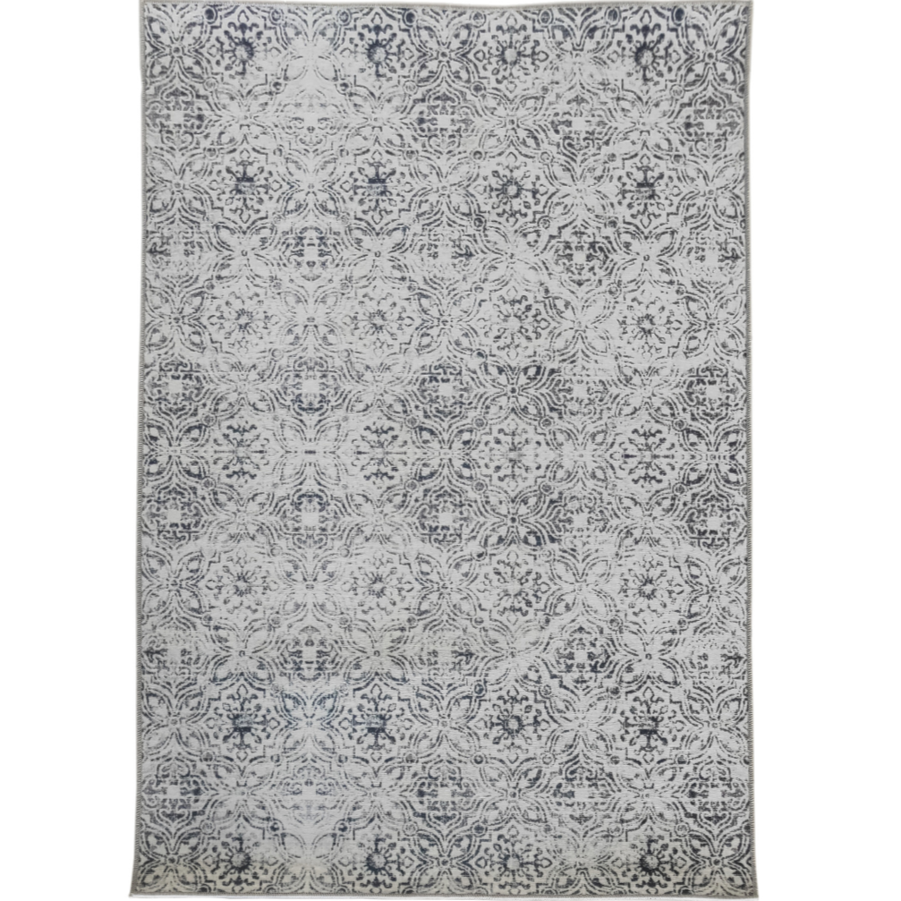 Mozaic Tiles Grey Designer Non-Slip Large Rug - Fab Habitat , Non Slip Rugs, 
