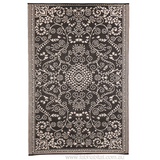 Murano Black and Cream Traditional Reversible Large Rug - Fab Habitat , Recycled Plastic Rugs & Mats, 