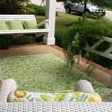 Murano Lime and Cream Traditional Reversible Large Rug - Fab Habitat , Recycled Plastic Rugs & Mats, 