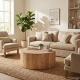 Musca Natural Wooden Round Coffee Table