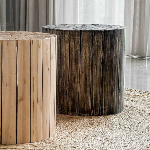 Musca Wooden Black Finish Side Table - Fab Habitat