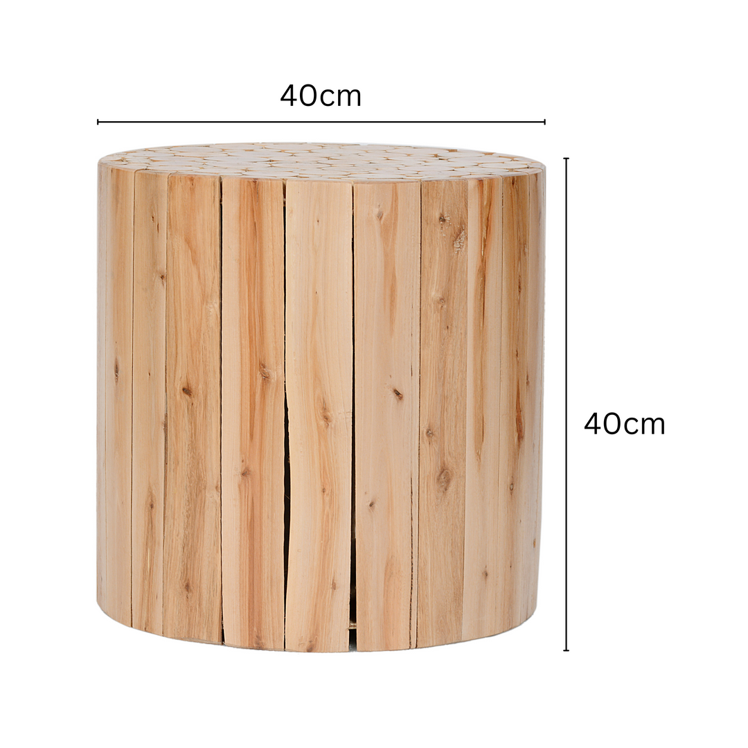 Musca Natural Timber Bedside Table – Single Drawer – Buy Online in Australia