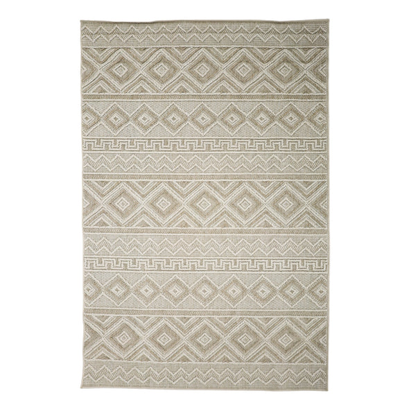 Naamche tribal pattern outdoor rug in black and beige – 180x270cm, buy online in Australia