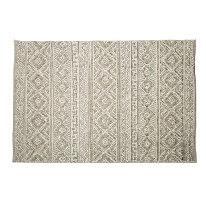 Naamche beige and black tribal plastic rug – 180x270cm, reversible design, buy online in Australia