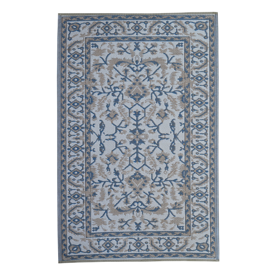 Nain Blue Recycled Plastic Reversible Large Outdoor Rug - Fab Habitat , Recycled Plastic Rugs & Mats, 