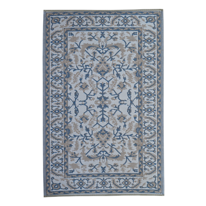 Nain Blue Recycled Plastic Reversible Large Outdoor Rug - Fab Habitat , Recycled Plastic Rugs & Mats, [product_size],