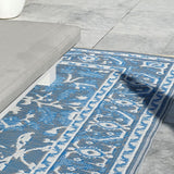 Nain Blue Recycled Plastic Reversible Large Outdoor Rug - Fab Habitat , Recycled Plastic Rugs & Mats, 