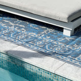 Nain Blue Recycled Plastic Reversible Large Outdoor Rug - Fab Habitat , Recycled Plastic Rugs & Mats, 