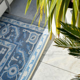 Nain Blue Recycled Plastic Reversible Large Outdoor Rug - Fab Habitat , Recycled Plastic Rugs & Mats, 