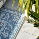 Nain Blue Recycled Plastic Reversible Large Outdoor Rug - Fab Habitat , Recycled Plastic Rugs & Mats, 