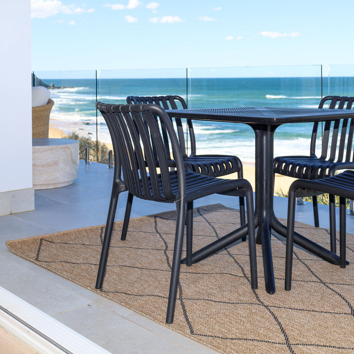 Nara Black Indoor Outdoor Rug