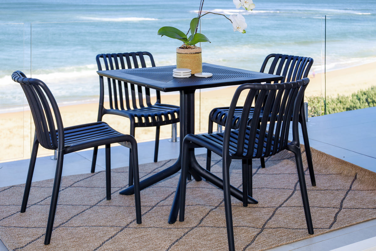 Nara Black Indoor Outdoor Rug