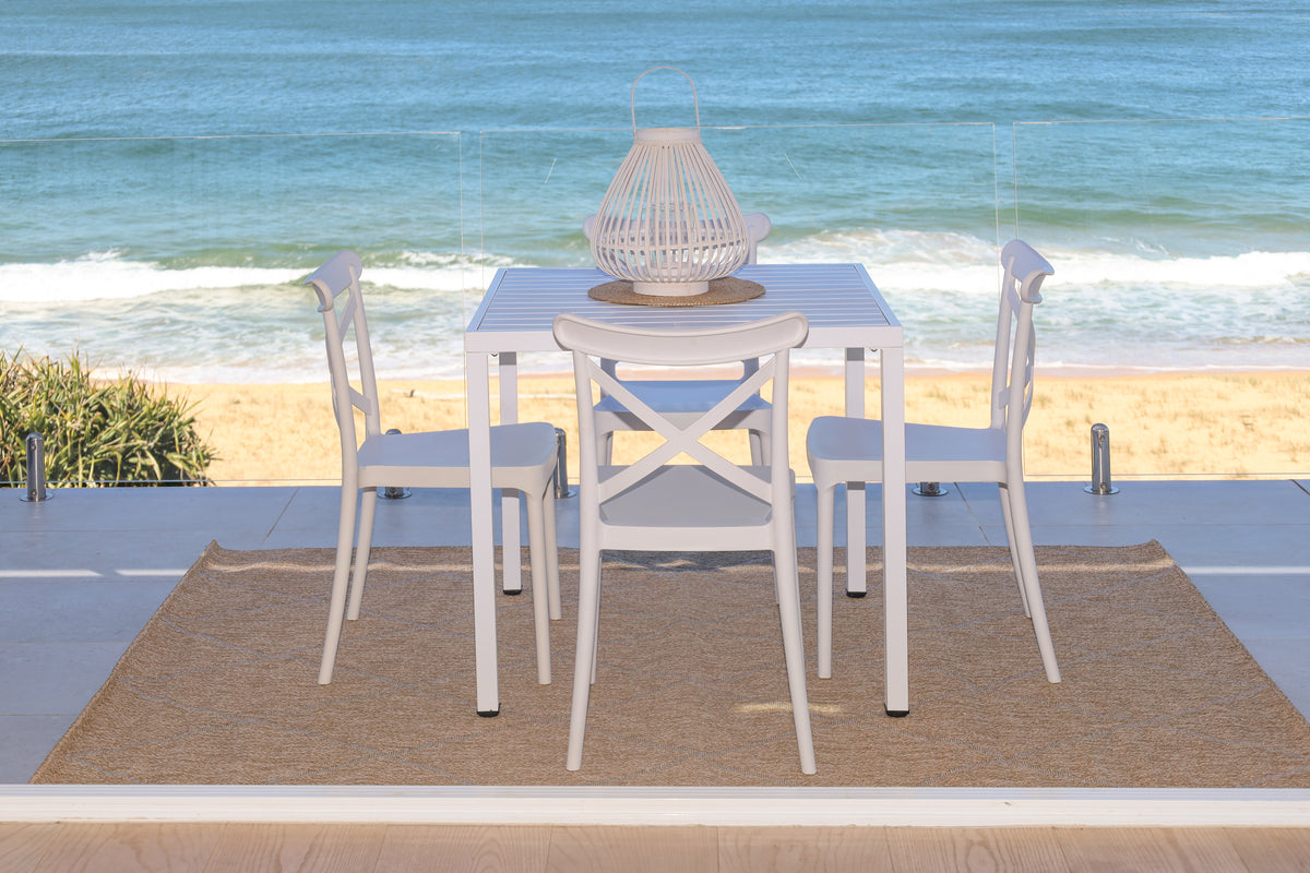 Nara White Indoor Outdoor Rug