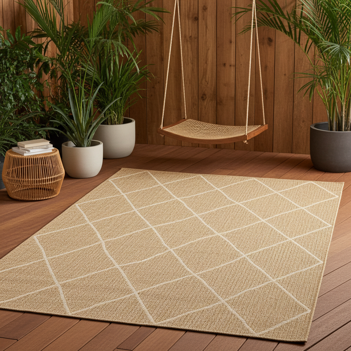Nara White Indoor Outdoor Rug