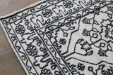 Neel wool rug in living room – 160x230 cm – contemporary blue and ivory pattern – buy online in Australia
