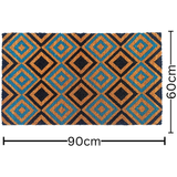 New Diamond Door Rug 60x90 – Black & Natural Coir – Buy Online in Australia
