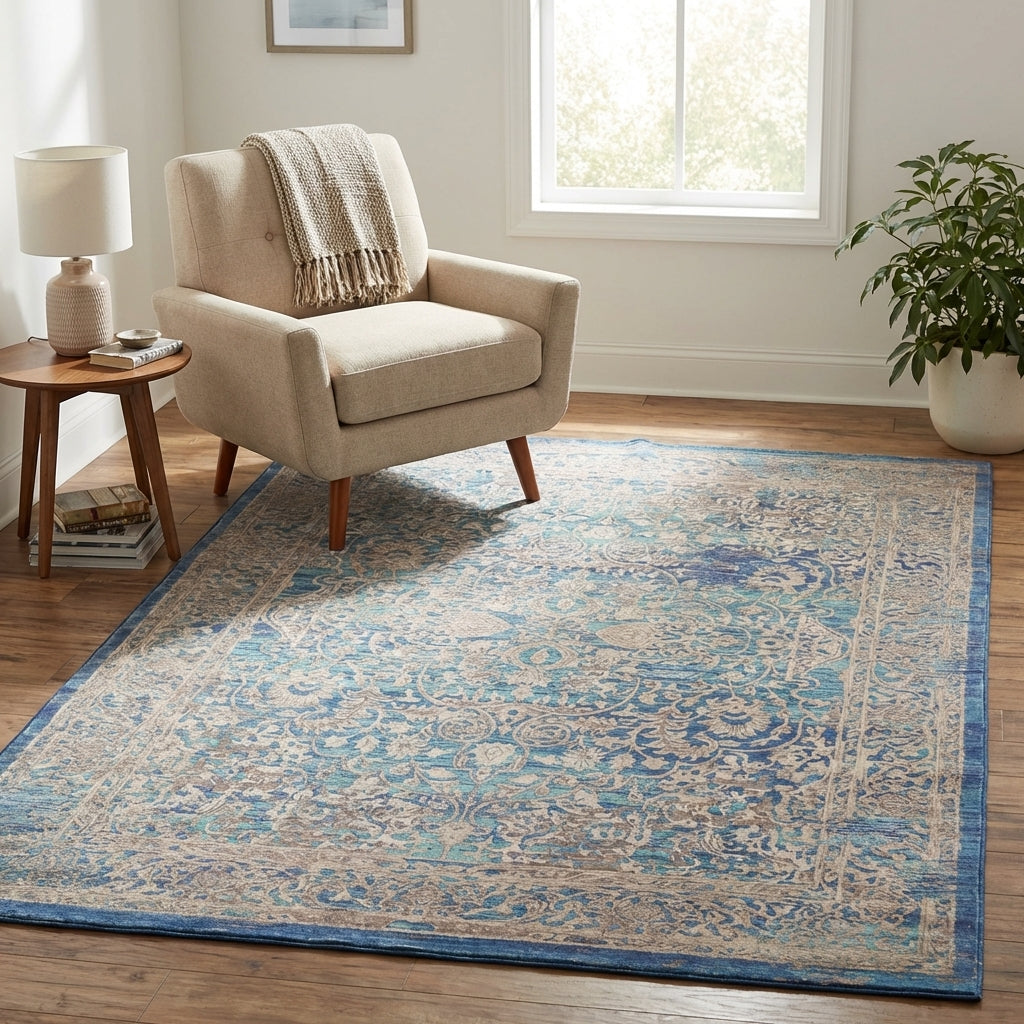 Nimrit Traditional Machine Washable Large Rug