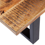 Nova 3 Seater Long Wooden Seating Bench with Metal Legs - 160 cm - Fab Habitat , Benches, 