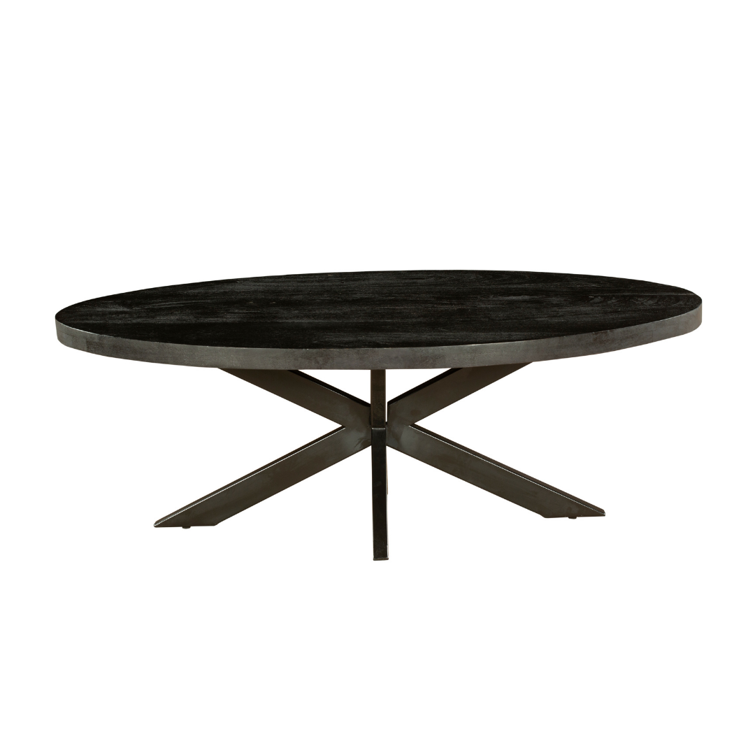 Nova Charcoal 130 CM Wooden Oval Coffee Table - Fab Habitat , Coffee Tables, 