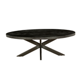 Nova Charcoal 130 CM Wooden Oval Coffee Table - Fab Habitat , Coffee Tables, 