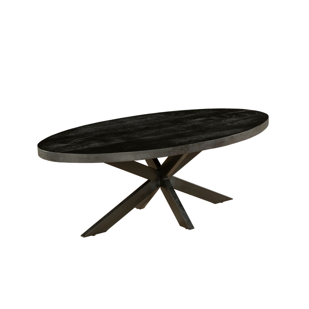 Nova Charcoal 130 CM Wooden Oval Coffee Table - Fab Habitat , Coffee Tables, 