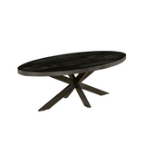 Nova Charcoal 130 CM Wooden Oval Coffee Table - Fab Habitat , Coffee Tables, 