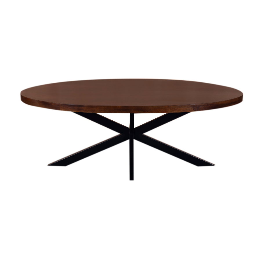 Nova Walnut Finish 130 CM Wooden Oval Coffee Table