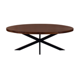 Nova Walnut Finish 130 CM Wooden Oval Coffee Table