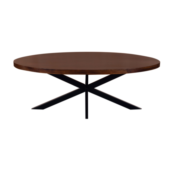 Nova Walnut Finish 130 CM Wooden Oval Coffee Table