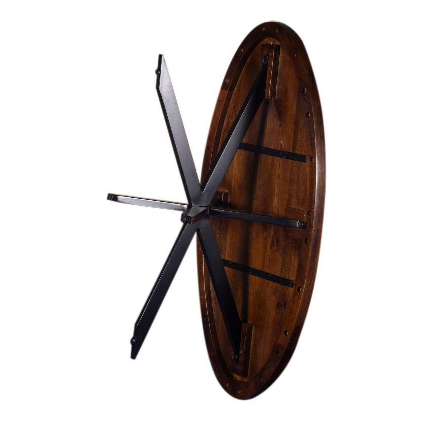 Nova Walnut Finish 130 CM Wooden Oval Coffee Table