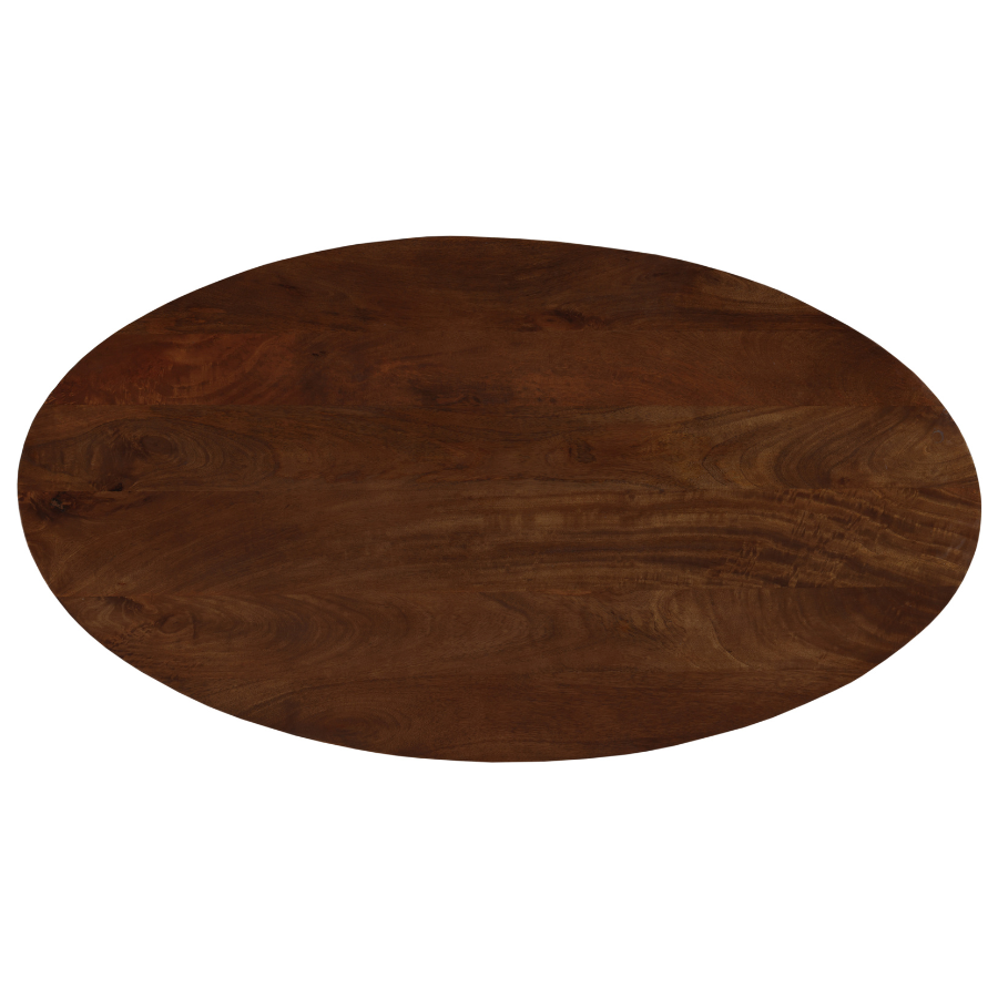 Nova Walnut Finish 130 CM Wooden Oval Coffee Table - Fab Habitat , Coffee Tables, 