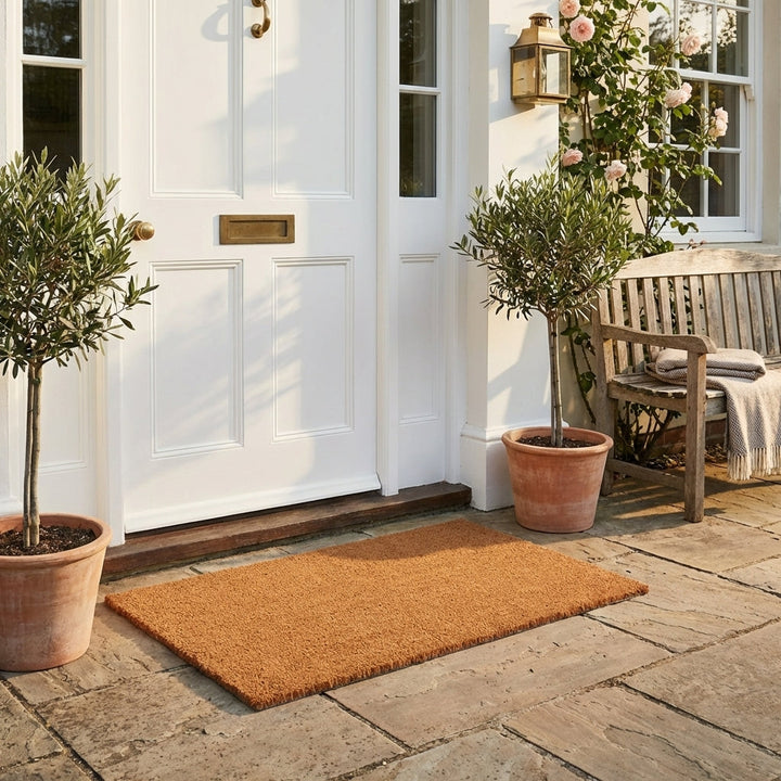 Nubra Plain Natural pvc backed Coir Doormat