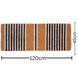 Nui Doormat 45x120 – Black and Natural Contemporary Entry Mat – Buy Online in Australia